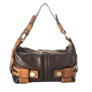 Michael Kors vintage brown leather,Harness shoulder bag